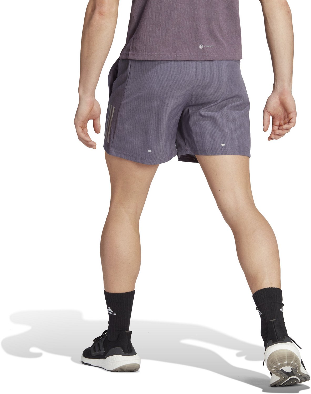 Adidas Mens Own The Run Heathered Shorts 5 In Academy