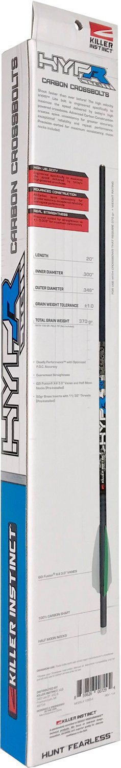 Killer Instinct Hyper Lite 20 in Crossbow Bolts 6-pack - view number 3