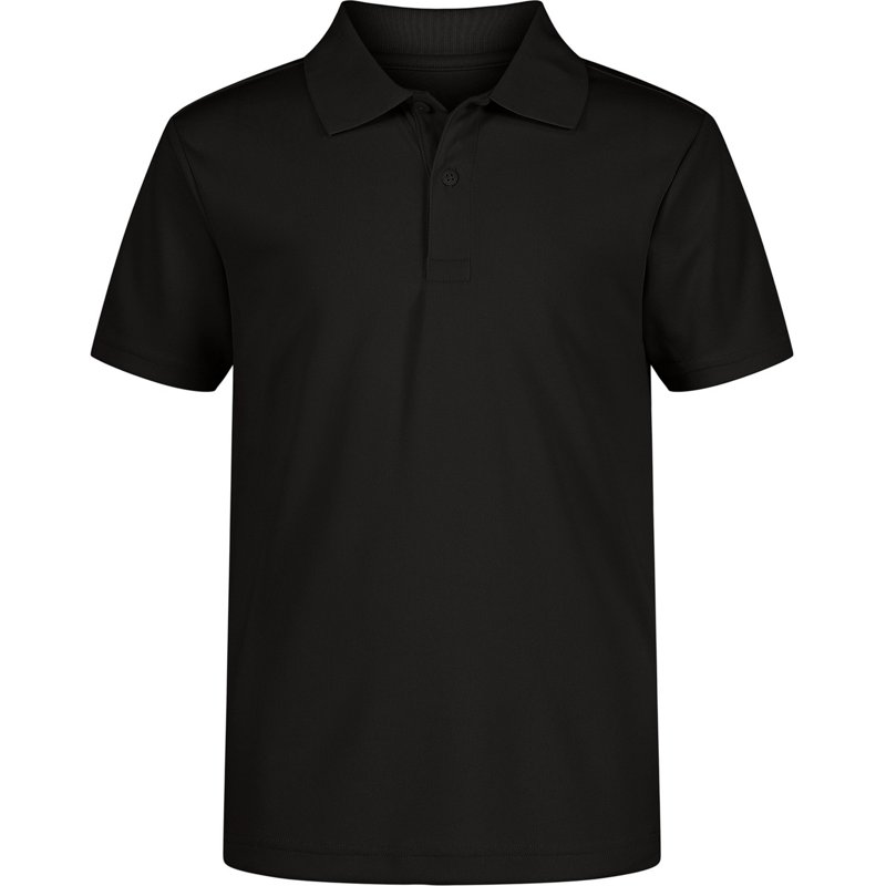 Nautica Little Boys Uniform Quick Dry Short Sleeve Performance Stretch Polo - Black