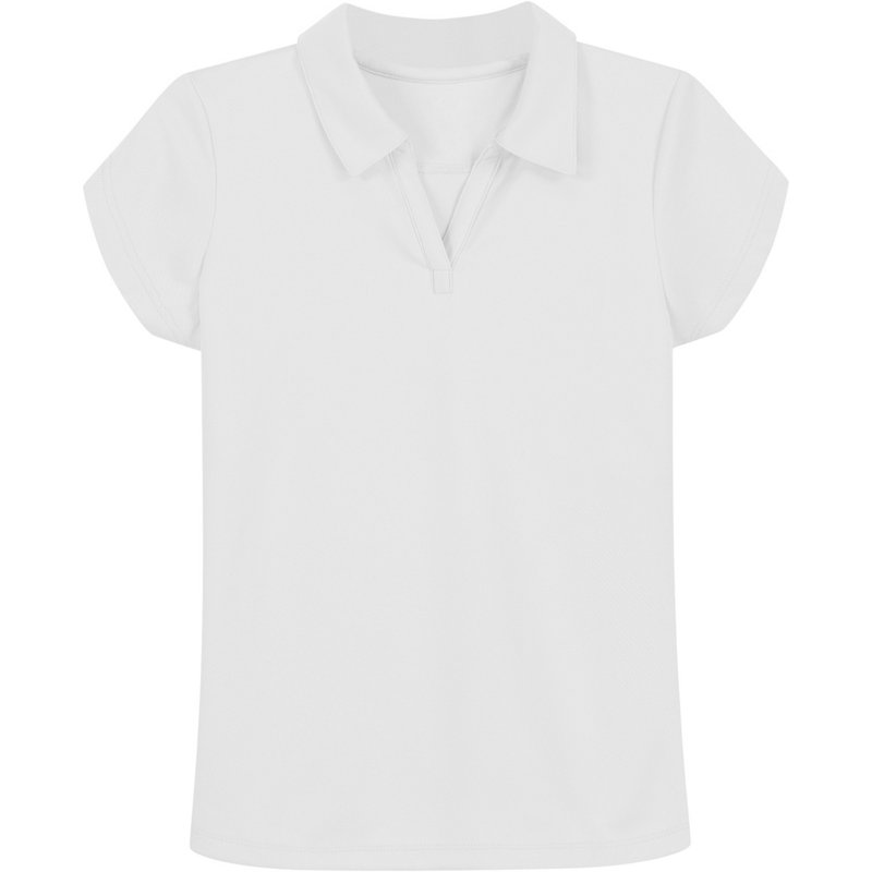 Nautica Girls' 7-16 Performance Knit Polo Shirt White, X-Large - Women's Uniform Bottoms at Academy Sports