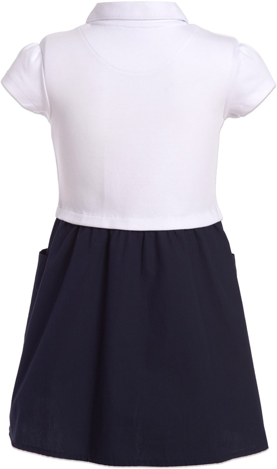 Nautica Girls' 4-6x Interlock Poplin Short Sleeve Dress - view number 2