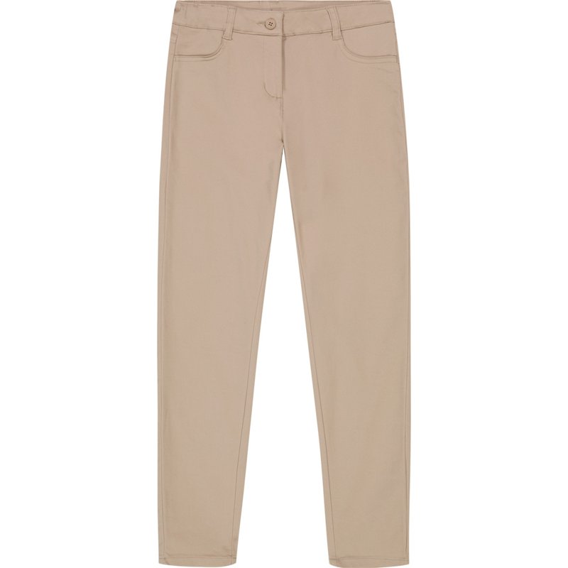 Nautica Girls' 4-6x Sateen Skinny Pants Beige, 6X Youth - Women's Uniform Bottoms at Academy Sports