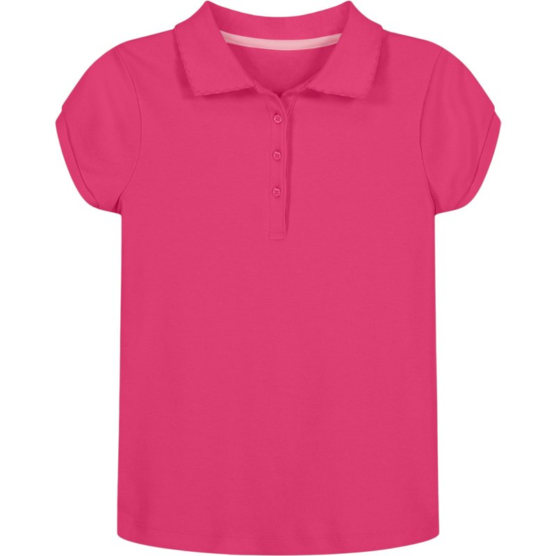 Nautica Girls' 7-16 Interlock Polo Shirt Bright Pink, Medium - Women's Uniform Bottoms at Academy Sports