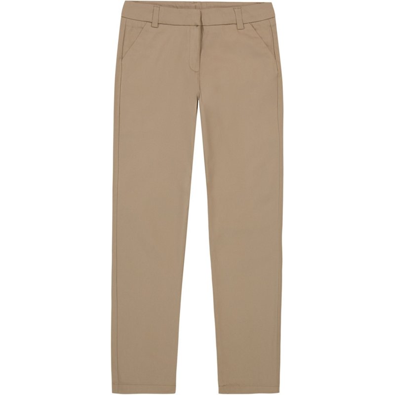Nautica Girls' Stretch Twill Plus Size Skinny Pants Beige, 16 Youth Plus - Women's Uniform Bottoms at Academy Sports