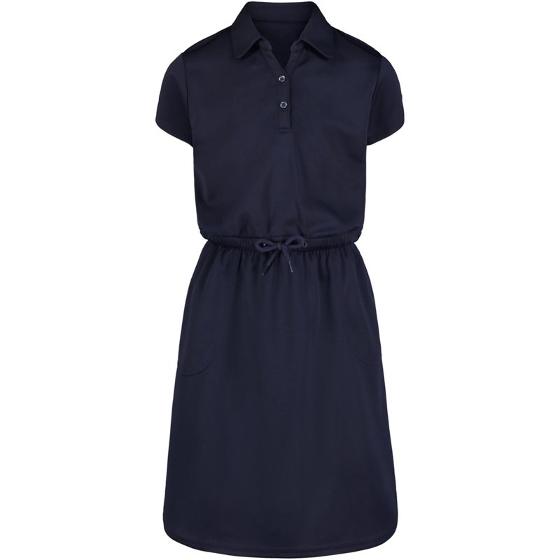 Nautica Girls' Performance Short Sleeve Plus Size Dress Navy Blue, X-Large - Women's Uniform Bottoms at Academy Sports