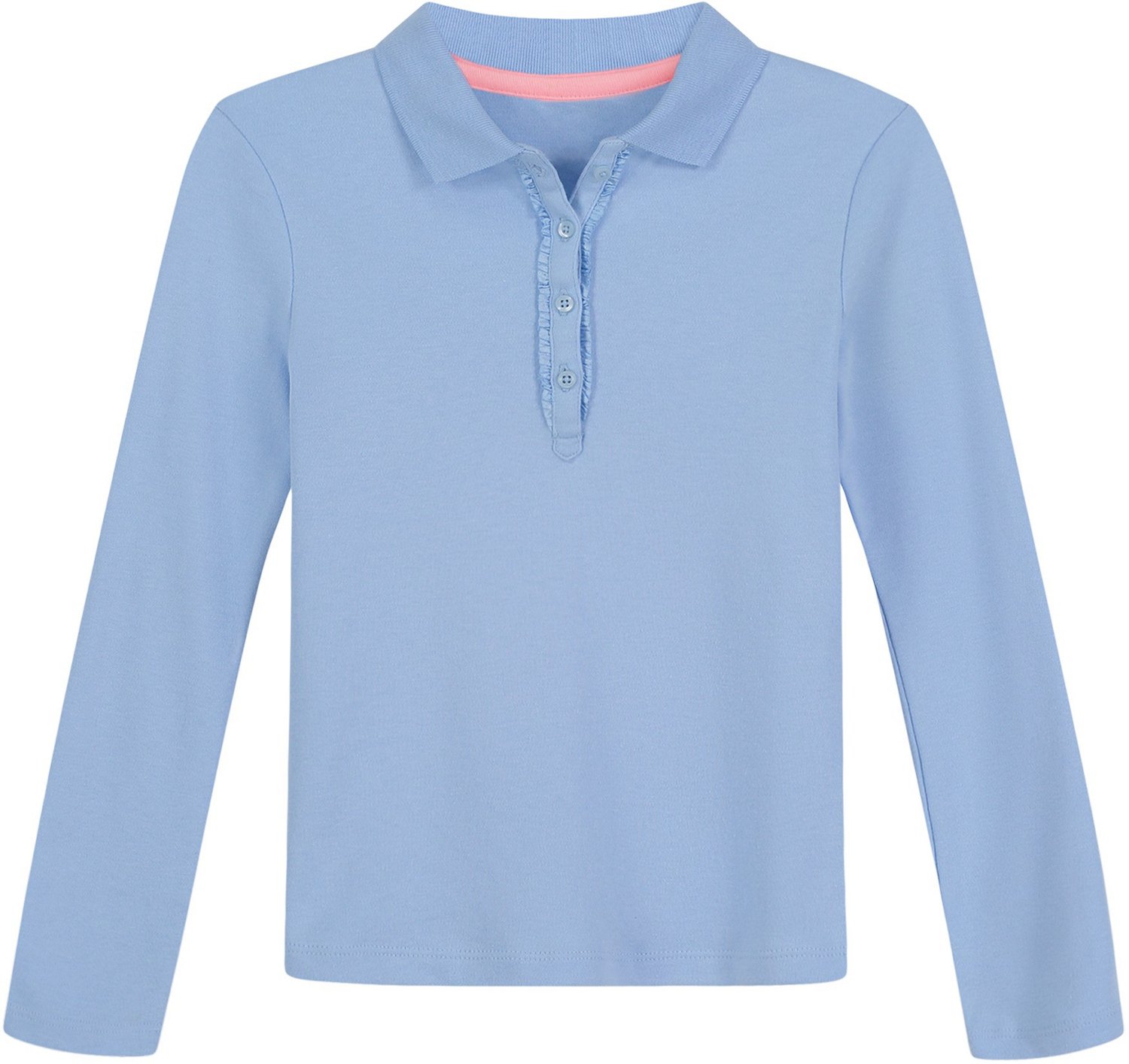 Nautica Girls 7 16 Plus Interlock Long Sleeve Polo Academy