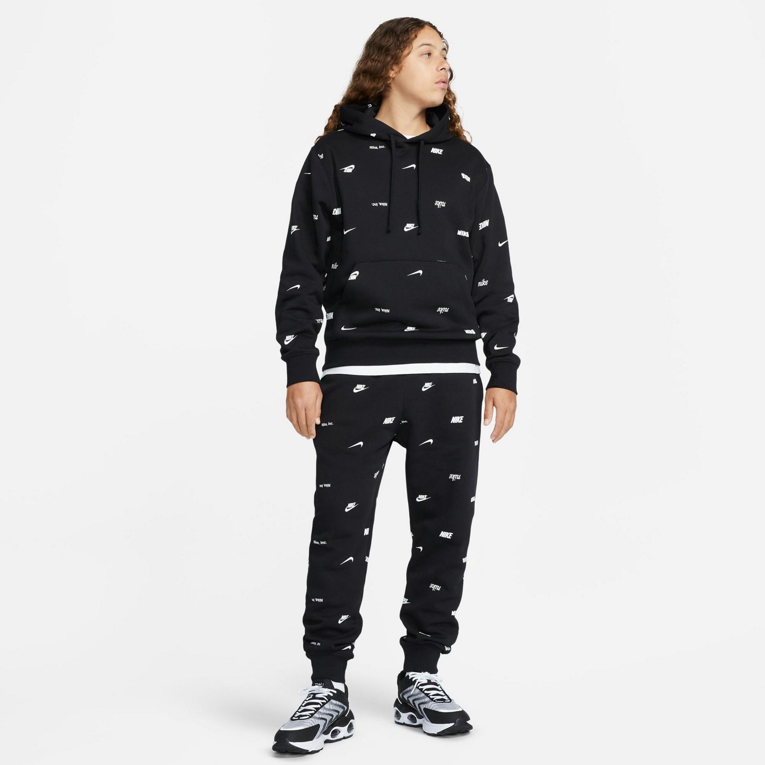 Nike Men's Club Fleece+ Allover Print Pullover Hoodie - view number 6