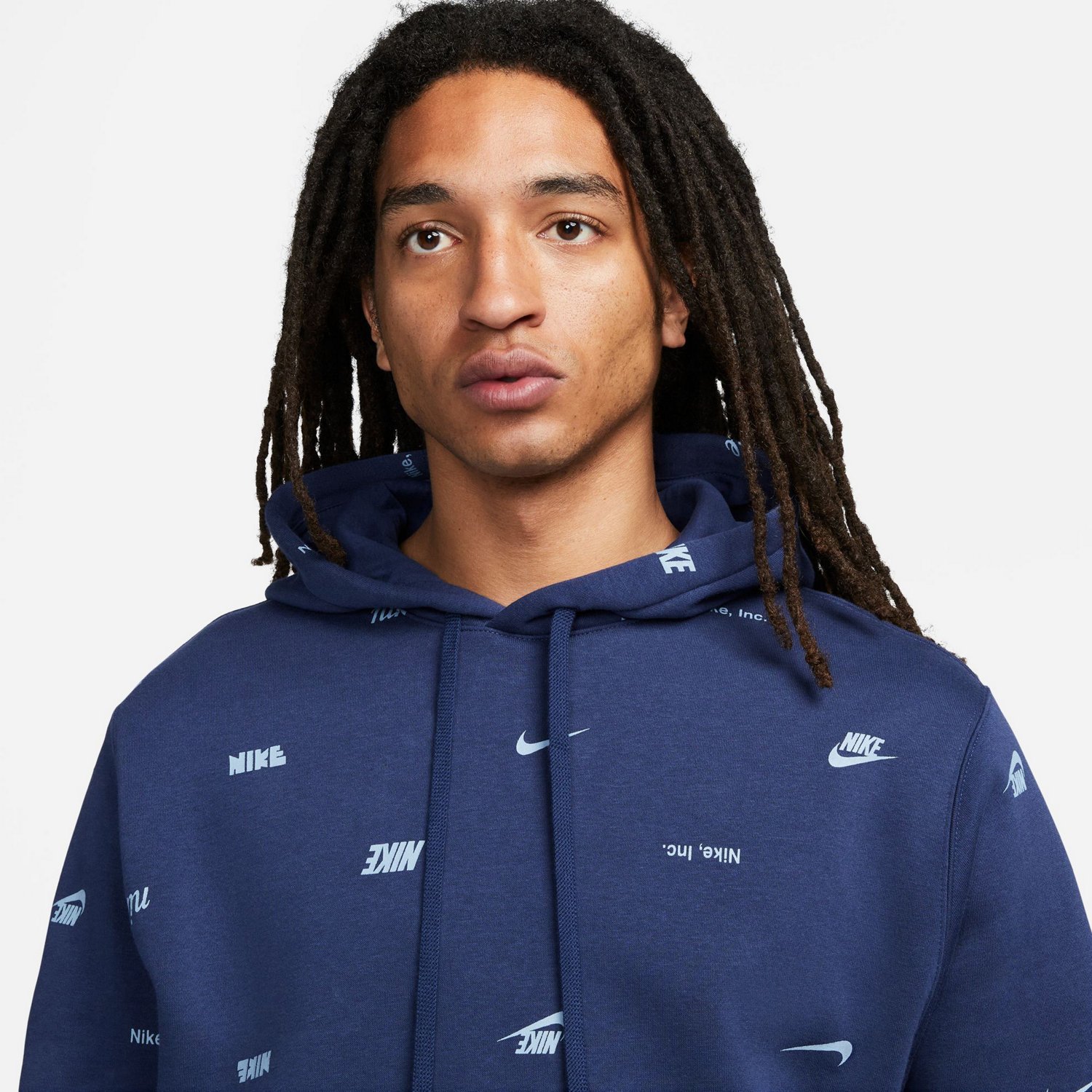 Nike Men's Club Fleece+ Allover Print Pullover Hoodie - view number 3