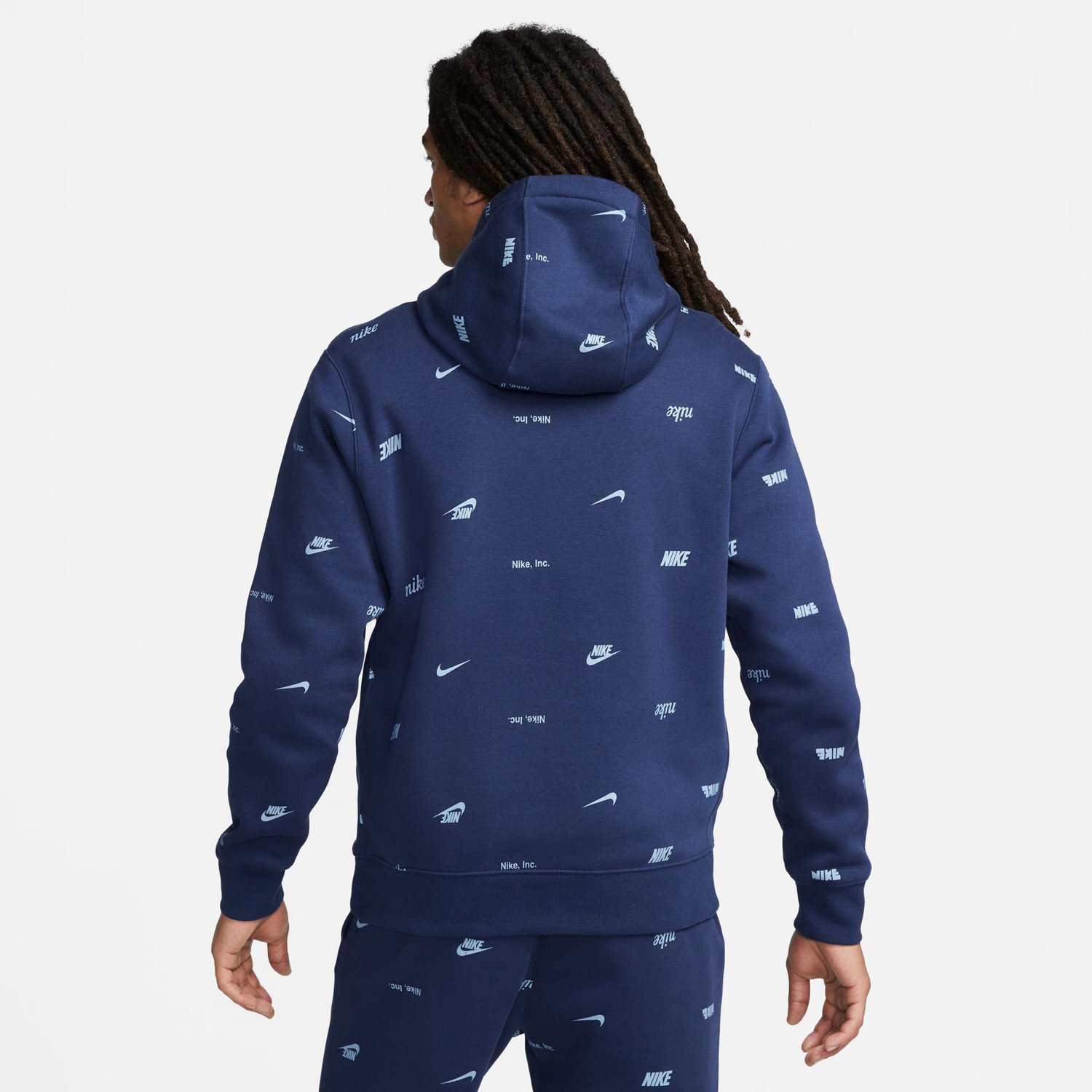 Nike Men's Club Fleece+ Allover Print Pullover Hoodie - view number 2