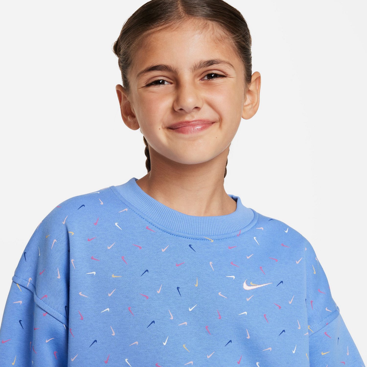 Nike Girls' Sportswear Club Fleece Oversized Crew Sweatshirt | Academy