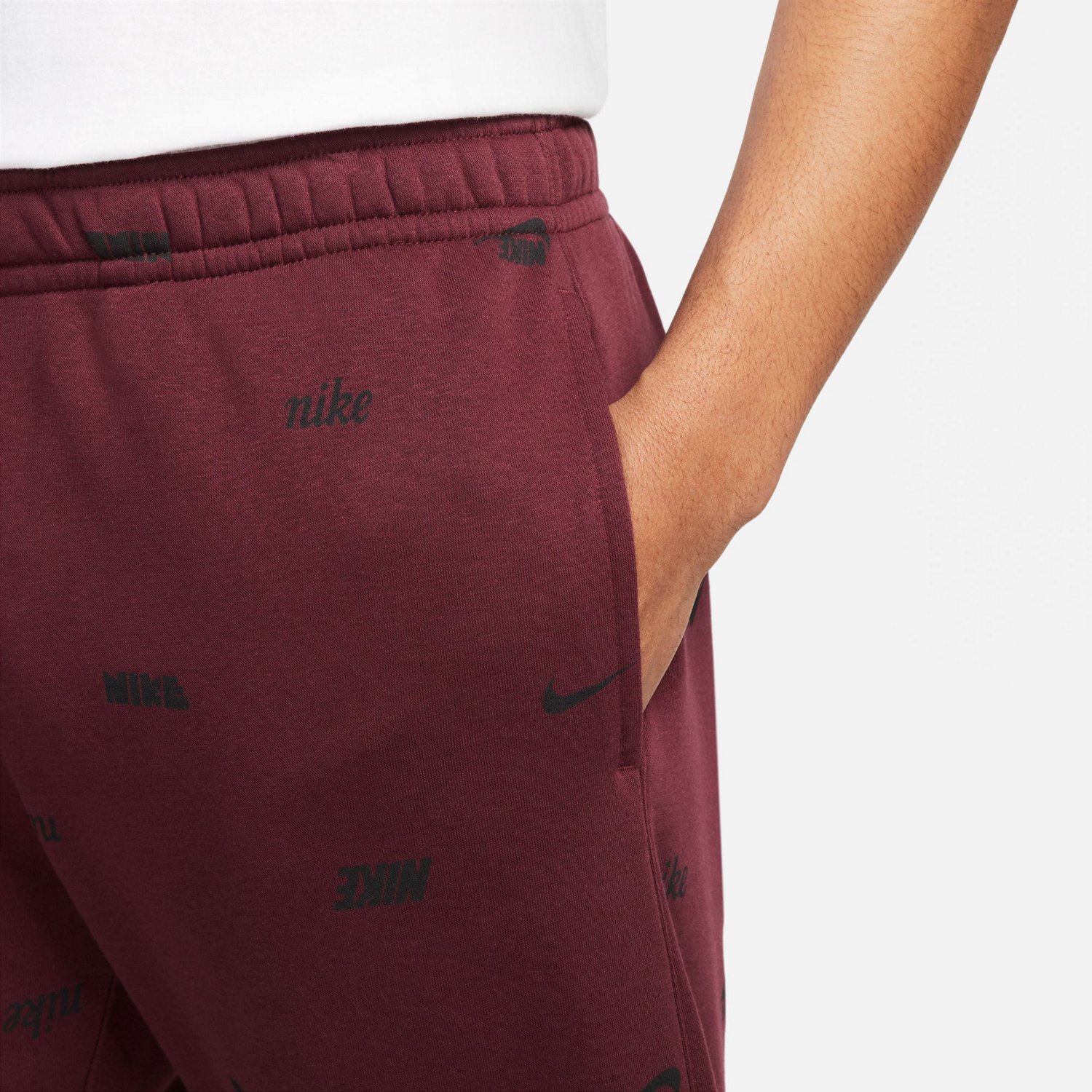 Nike Men's Club Fleece+ Brushed-Back Allover Print Joggers - view number 3