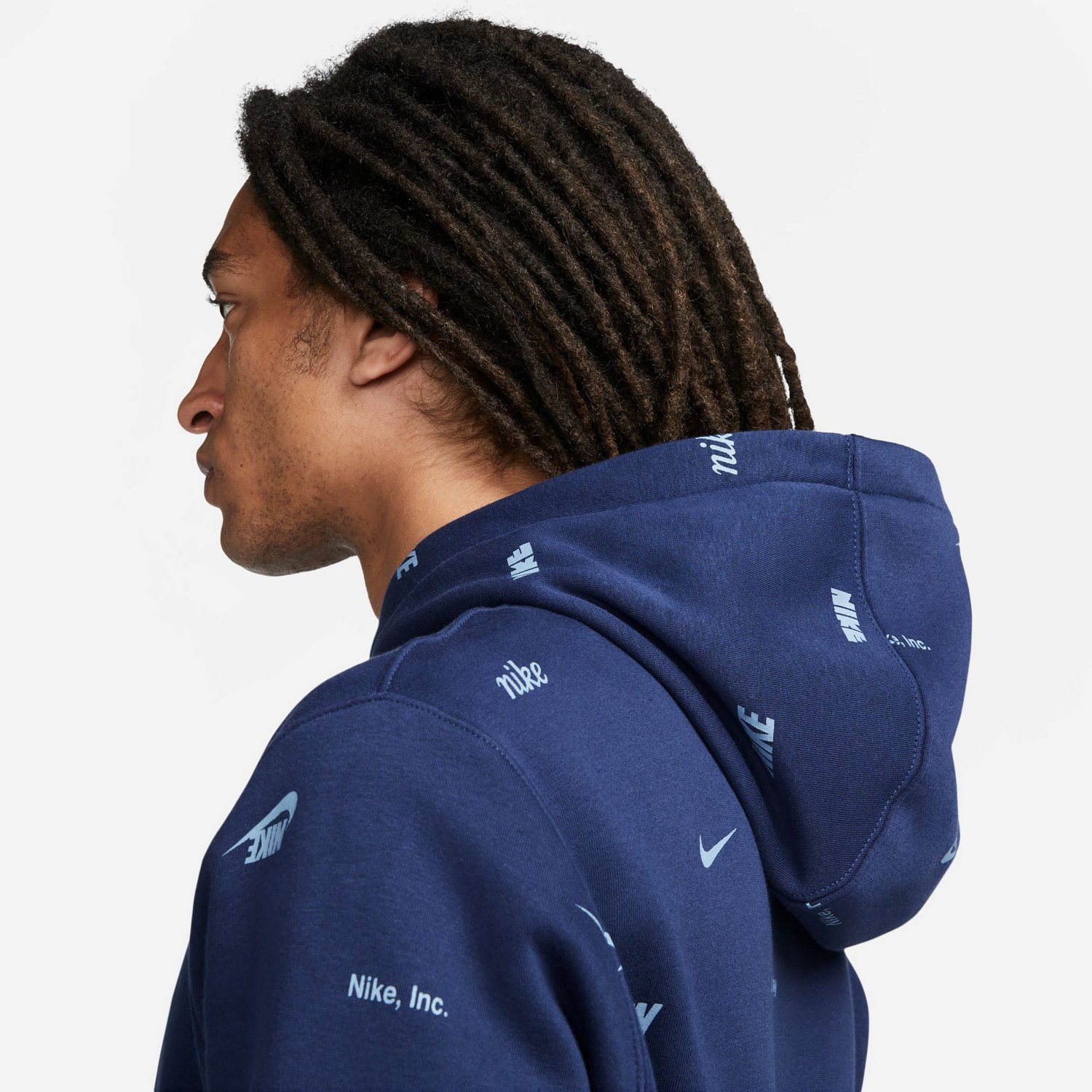 Nike Men's Club Fleece+ Allover Print Pullover Hoodie - view number 5