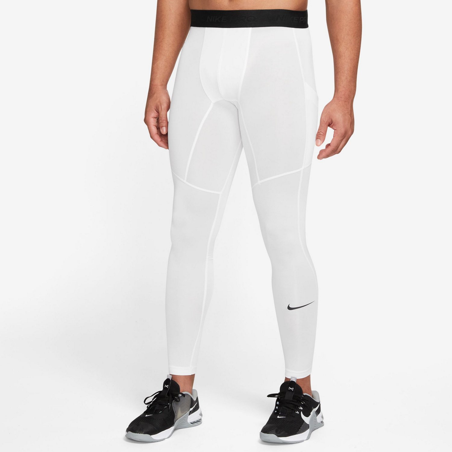 Nike Men s Pro Dri FIT Tights White Black