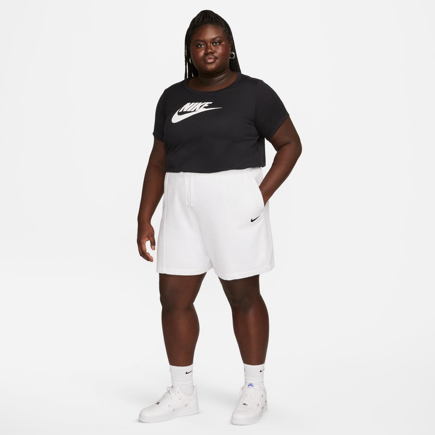 Nike Women s Sportswear Essentials Logo Plus Size T Shirt Academy