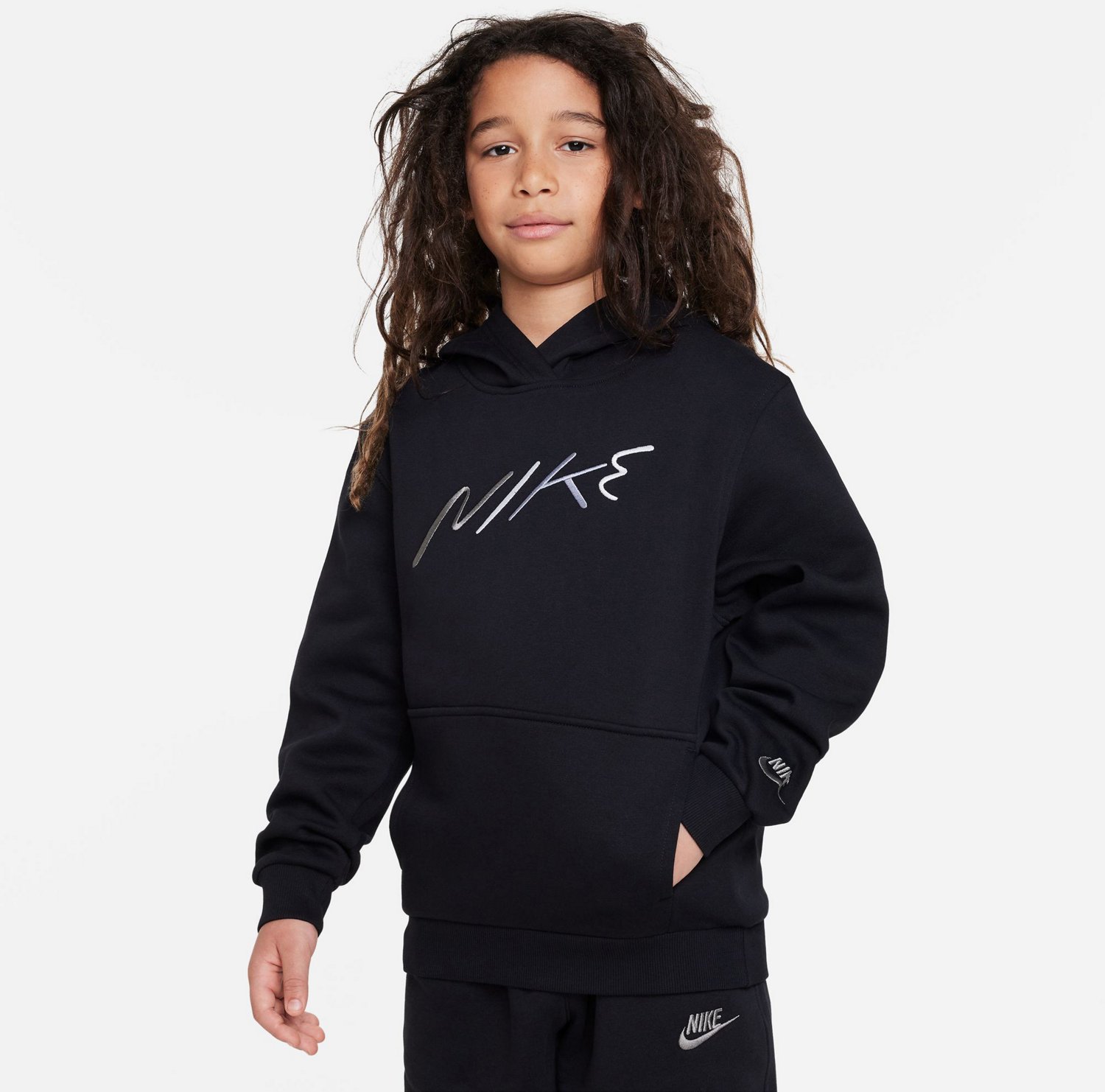 Nike junior club overhead hoodie online black