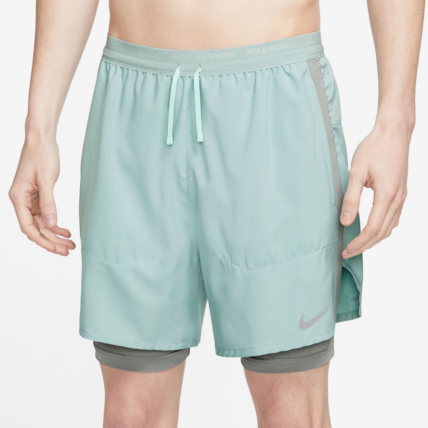 Nike Men's DriFIT Stride Hybrid Running Shorts 7 in Academy