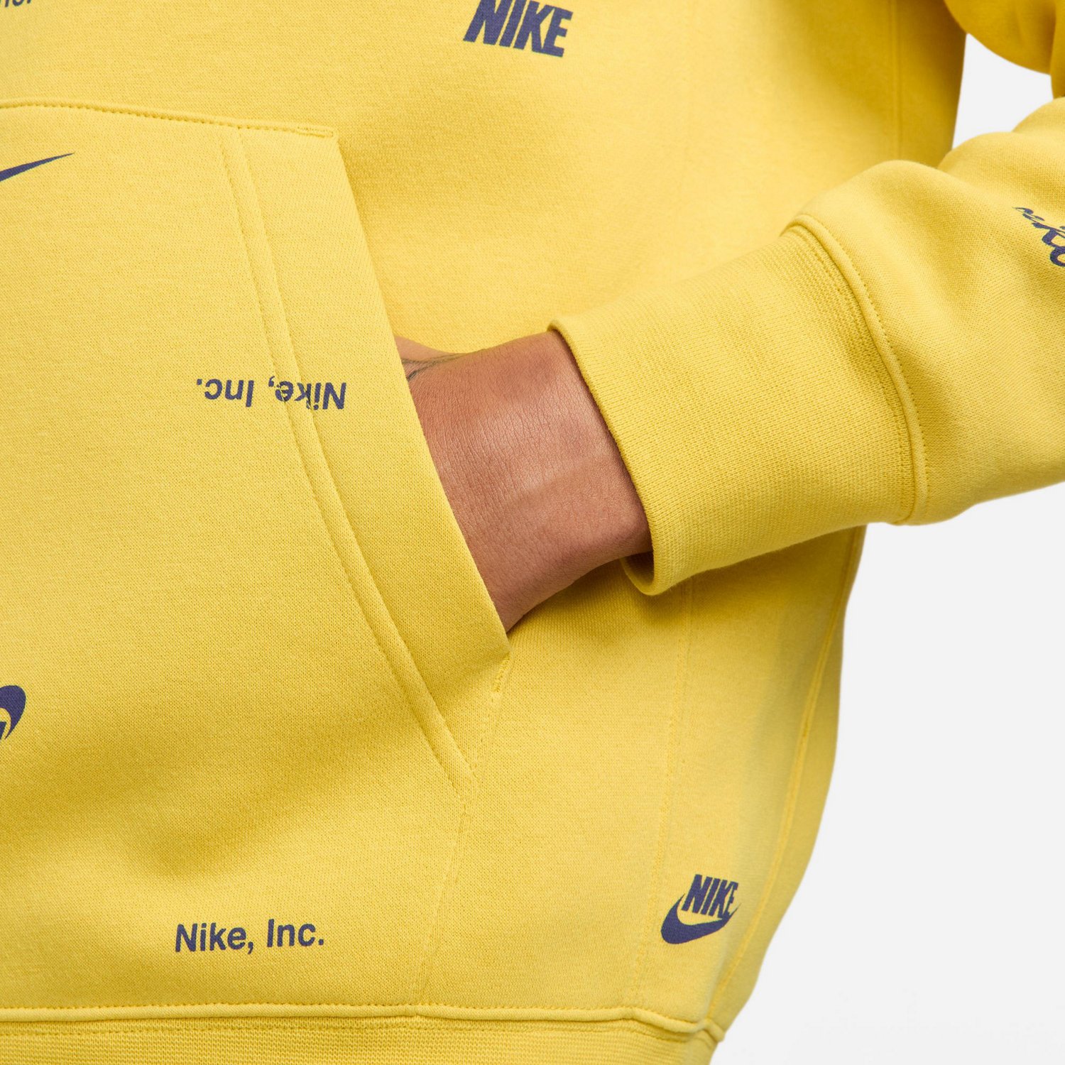 Nike Men's Club Fleece+ Allover Print Pullover Hoodie - view number 4