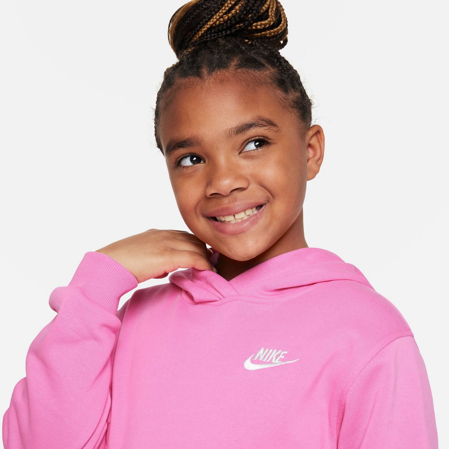 Nike Girls' Sportswear Club Fleece Pullover Hoodie - view number 3