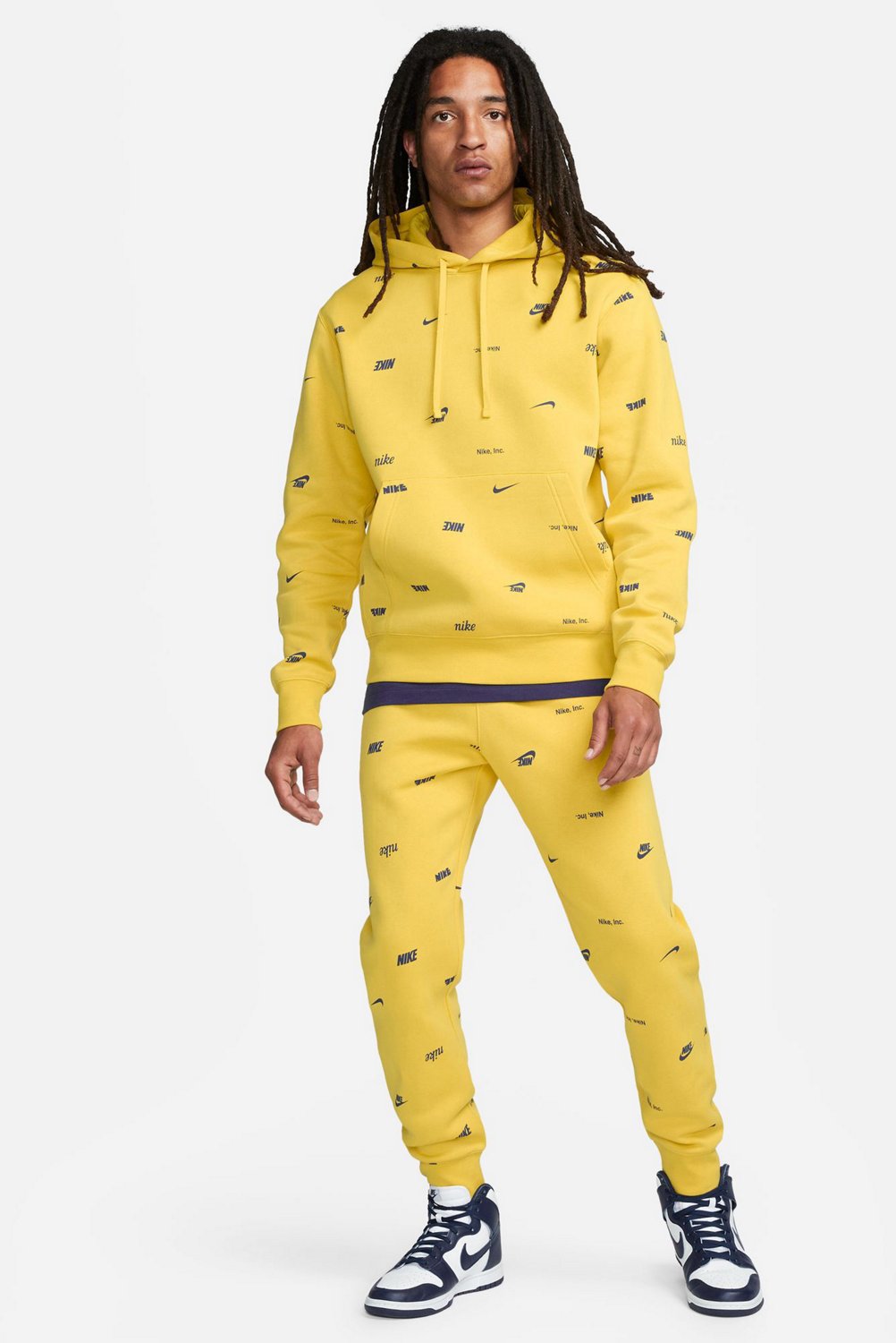 Nike Men's Club Fleece+ Allover Print Pullover Hoodie - view number 6