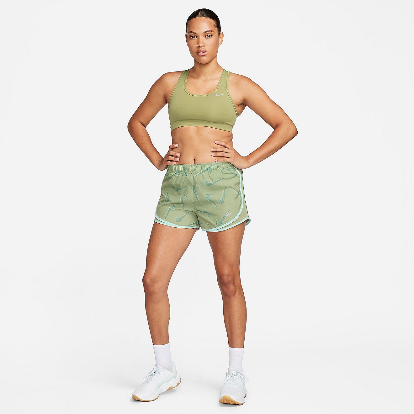Nike Women's Tempo Swoosh Allover Print Running Shorts | Academy