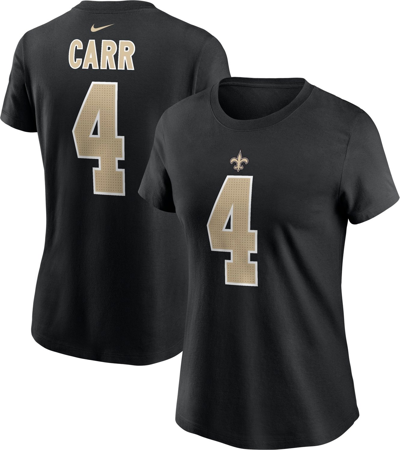 Nike Women's New Orleans Saints Derek Carr 4 N&N T-shirt