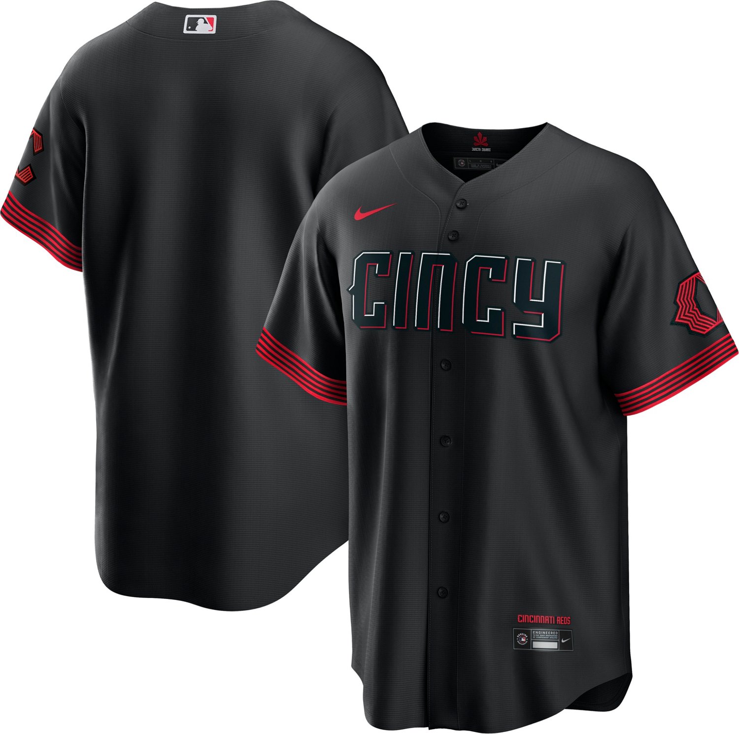 Nike Men's Cincinnati Reds City Connect Replica Jersey                                                                           - view number 3