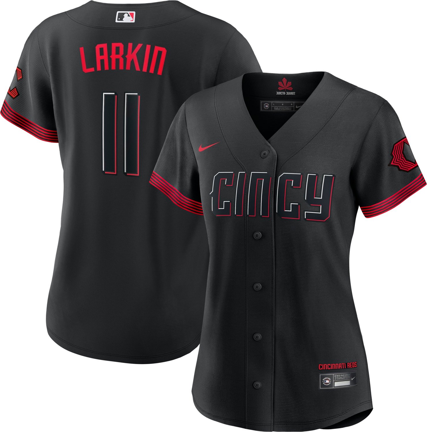 Nike Women's Cincinnati Reds Barry Larkin #11 City Connect Replica Jersey - view number 3