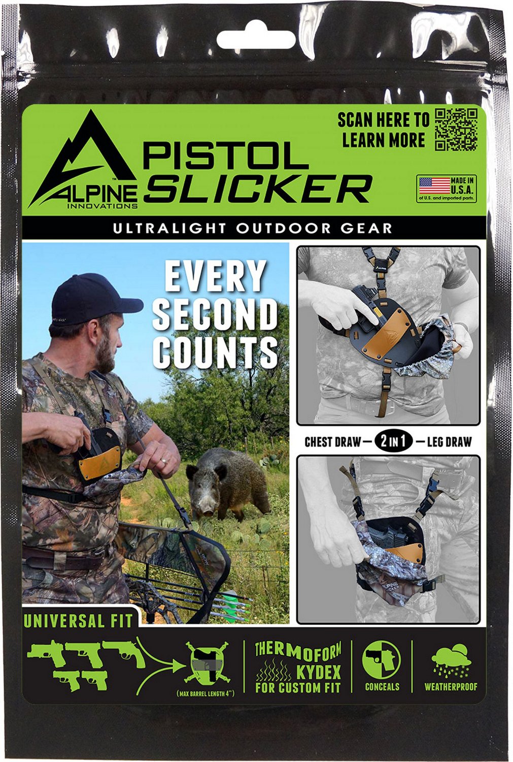 Alpine Kydex Pistol Slicker Chest and Leg Holster - view number 2