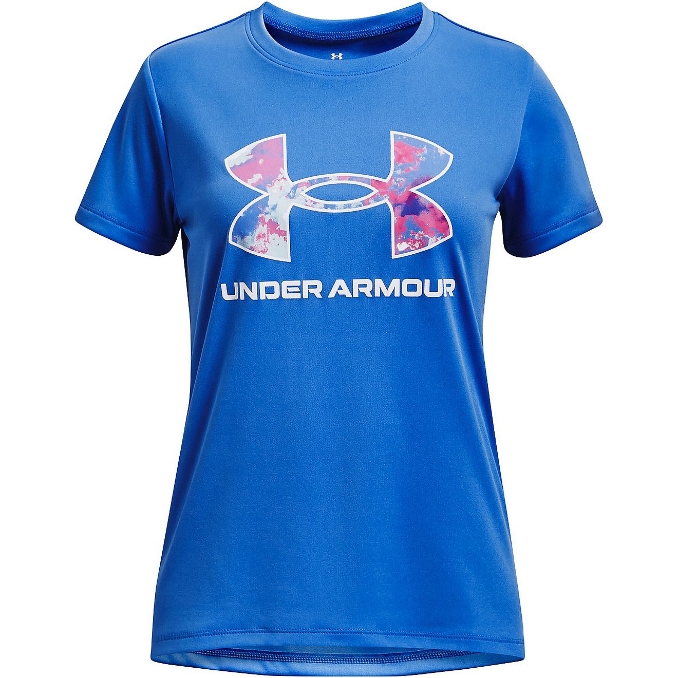Under Armour Girls' UA Tech Print Fill Big Logo T-shirt                                                                          - view number 1