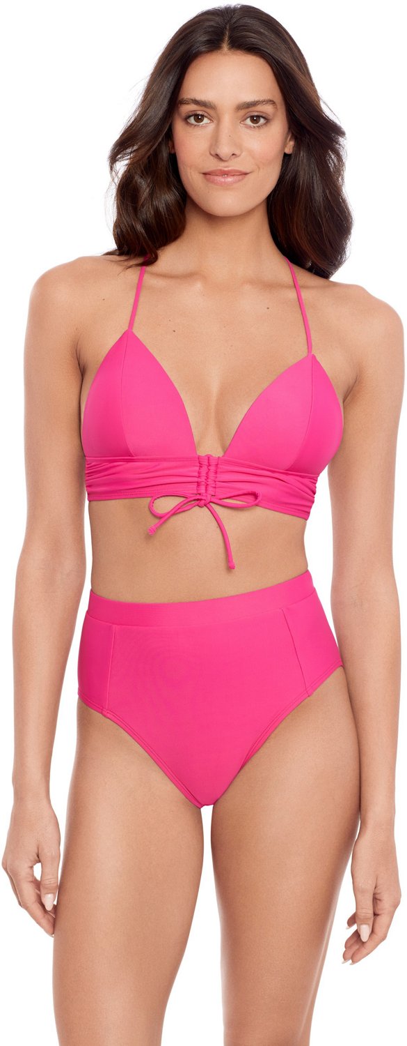 Salt + Cove Juniors' Solid Banded High Waist Swim Bottoms - view number 4
