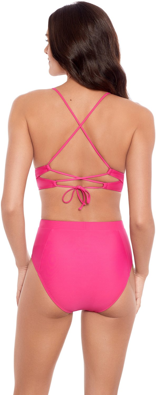 Salt + Cove Juniors' Solid Banded High Waist Swim Bottoms - view number 5