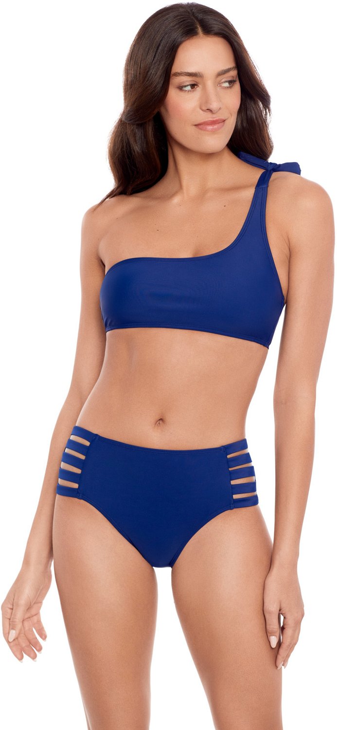 Salt + Cove Juniors' Solid Strappy Mid Rise Swim Bottoms - view number 4
