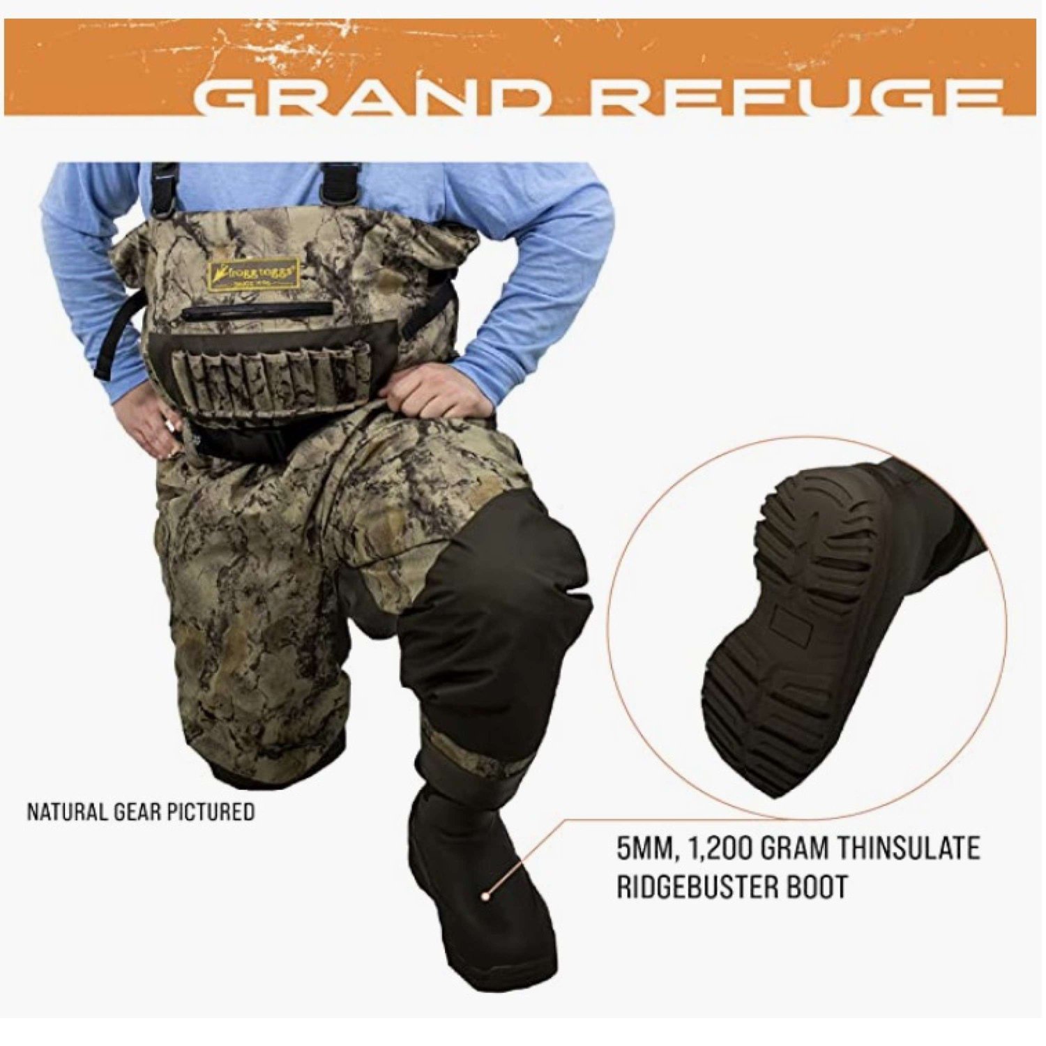 frogg toggs Men's Grand Refuge 3.0 BF Waders Academy