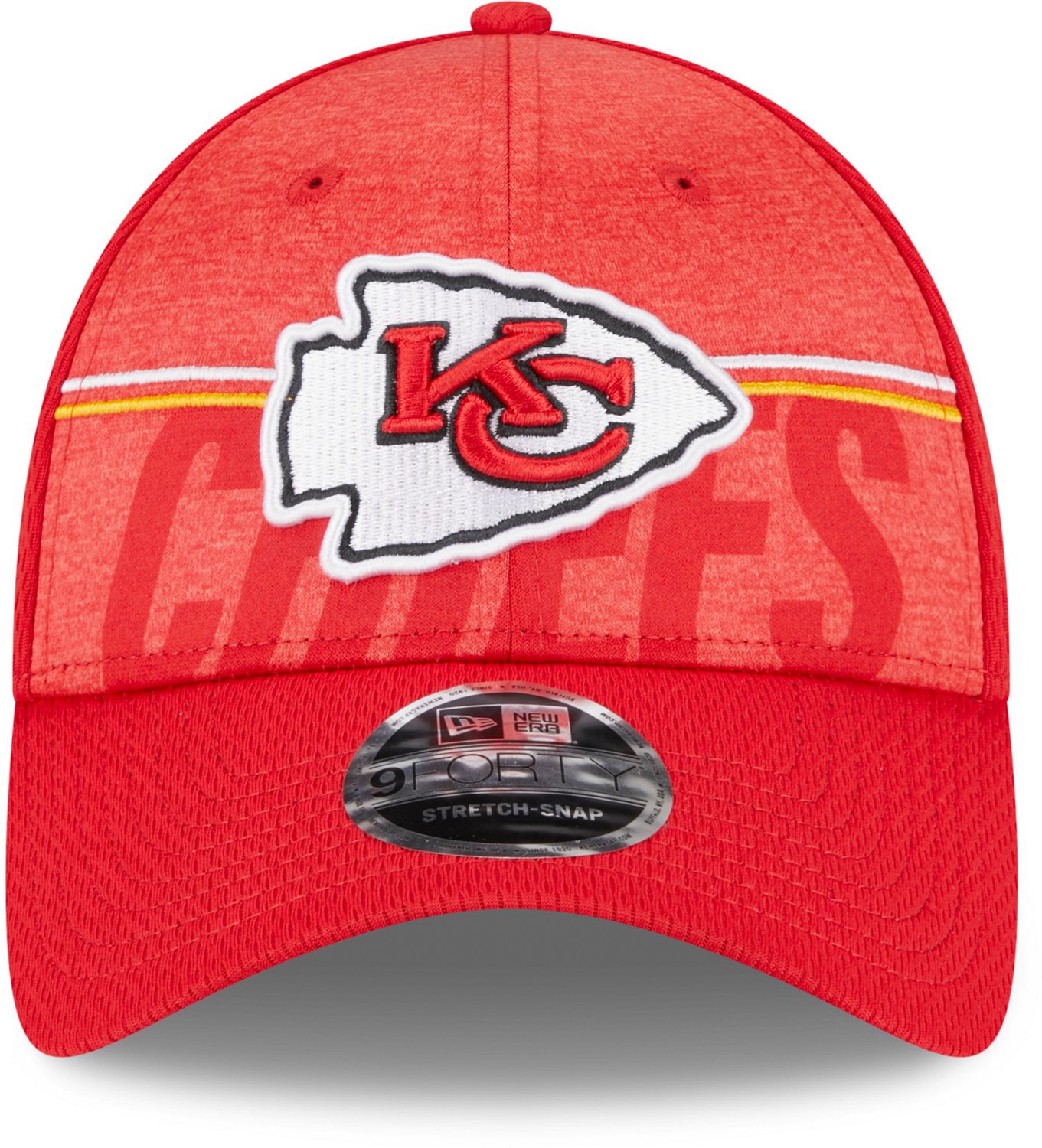 New Era Men's Kansas City Chiefs Team Stripe 9FORTY Cap Red - NFL Caps at Academy Sports