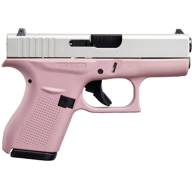 GLOCK G42 Apollo Custom Pink and Aluminum .380 Auto Pistol