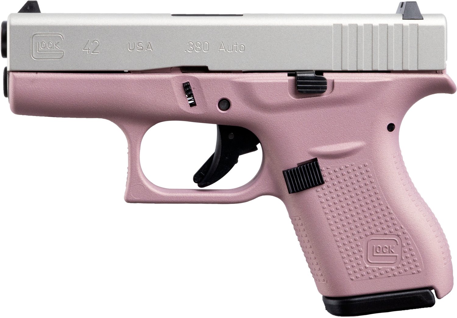 GLOCK G42 Apollo Custom Pink and Aluminum .380 Auto Pistol - view number 3