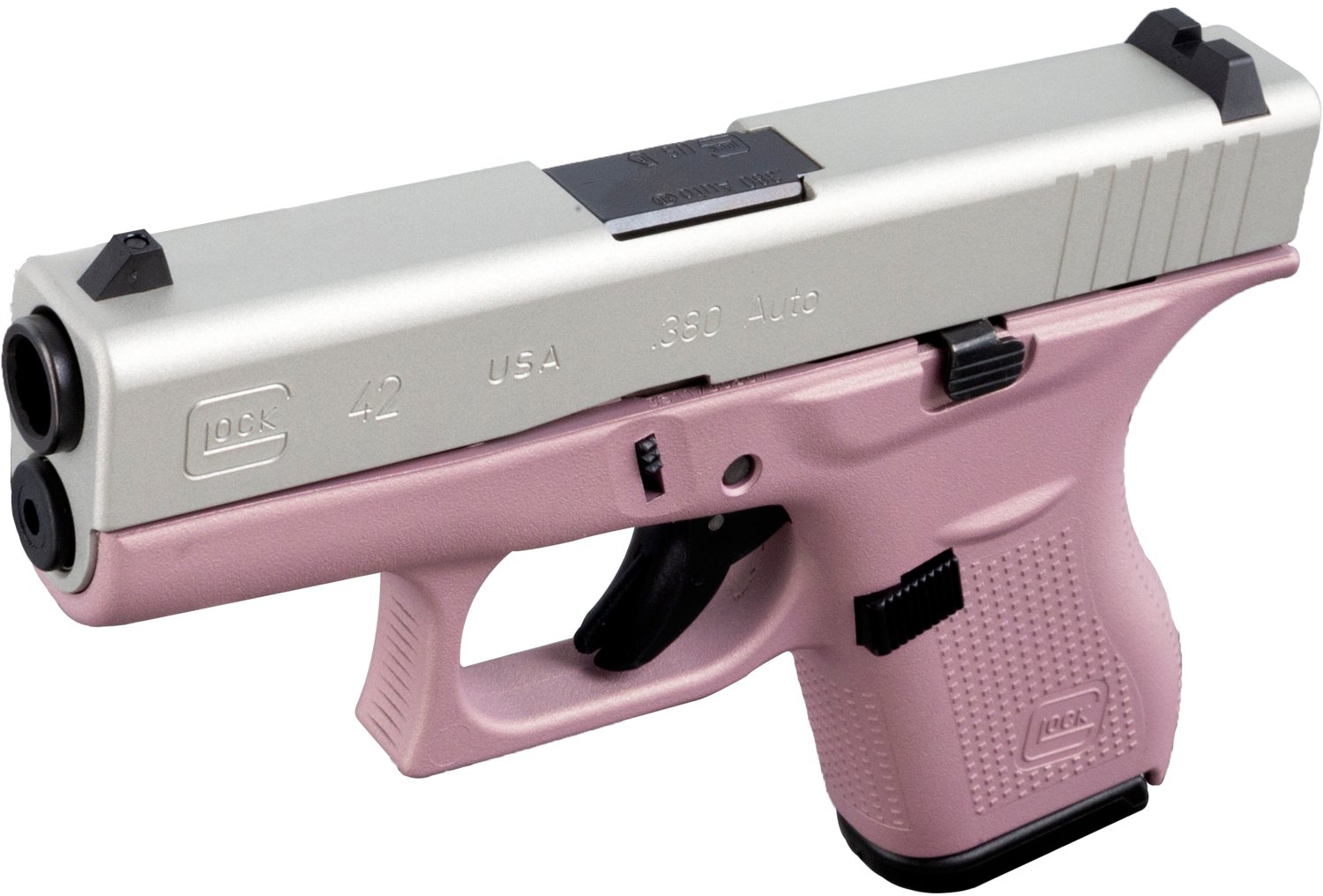 GLOCK G42 Apollo Custom Pink and Aluminum .380 Auto Pistol - view number 4