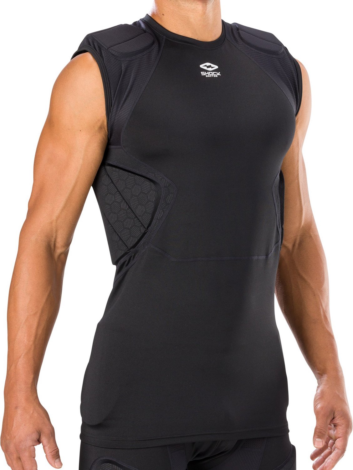  Men's Padded Compression Shirt Sports Protective Vest Rash  Guard Basketball Training Tank Top M : Sports & Outdoors