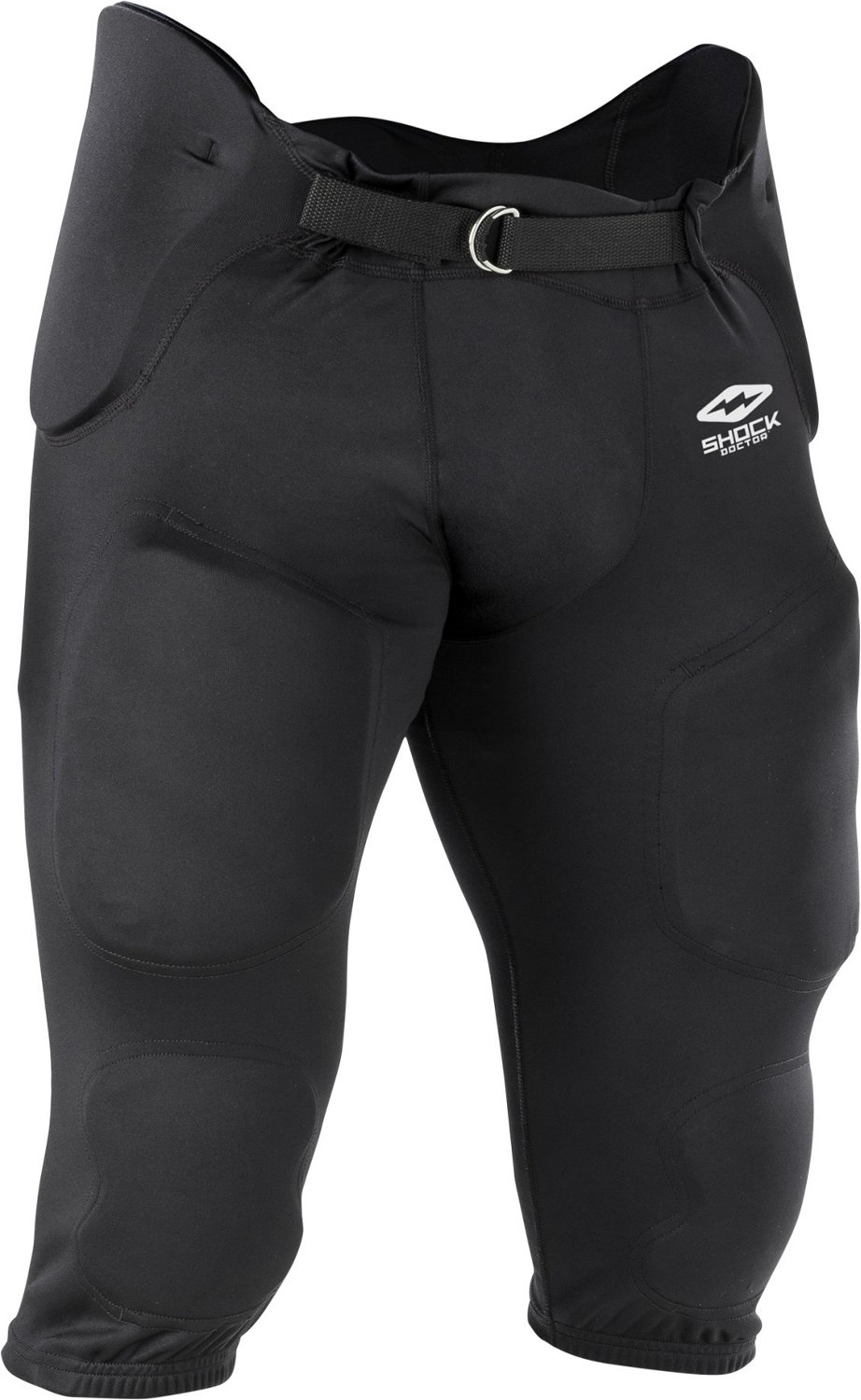 Showtime Football Integrated Black Pant | Shock Doctor Black / Adult-M