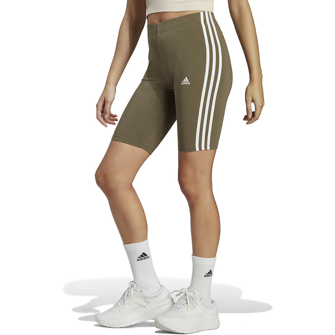 adidas Women's Essentials 3-Stripes Bike Shorts 3 in                                                                             - view number 1