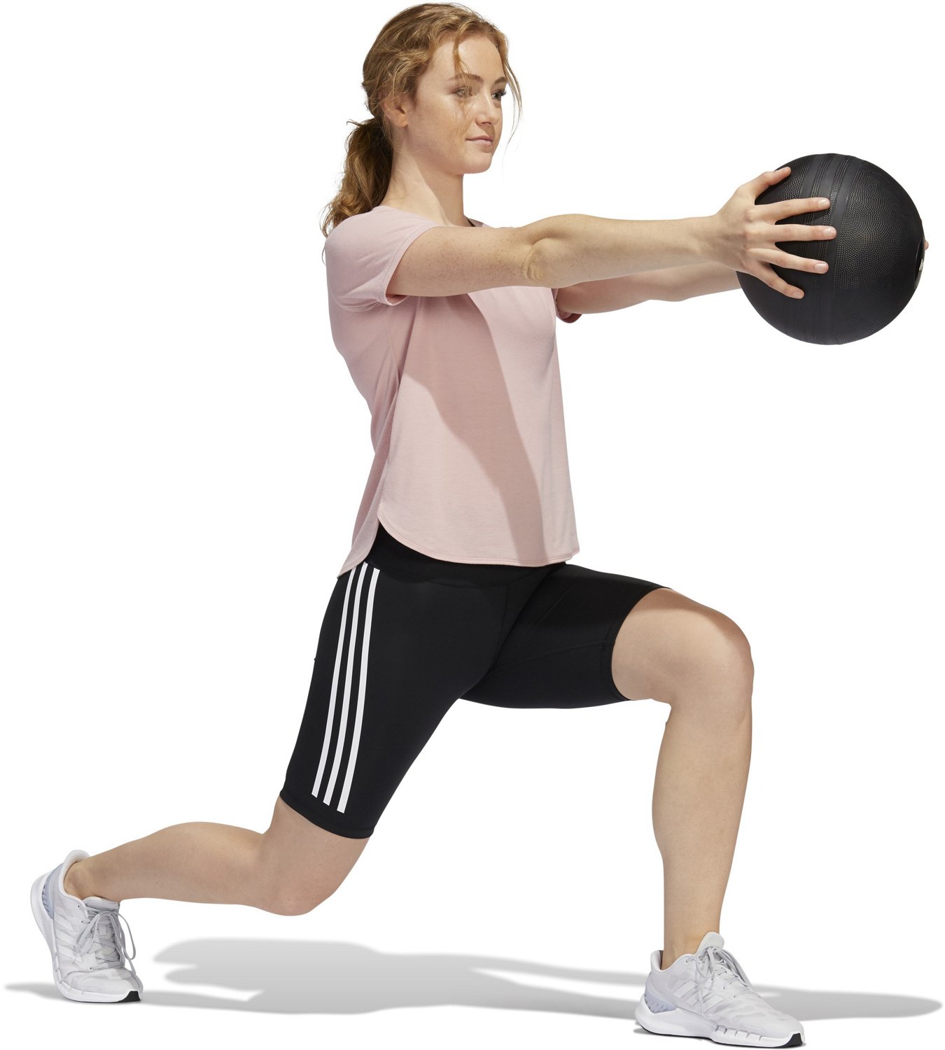 adidas Women's Optime TrainIcons 3-Stripes Bike Short Leggings - view number 3
