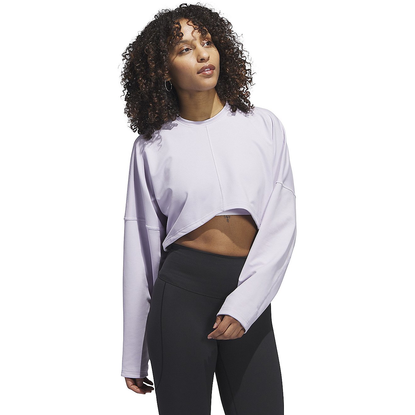 adidas Women's Yoga Studio Crop Sweatshirt                                                                                       - view number 3