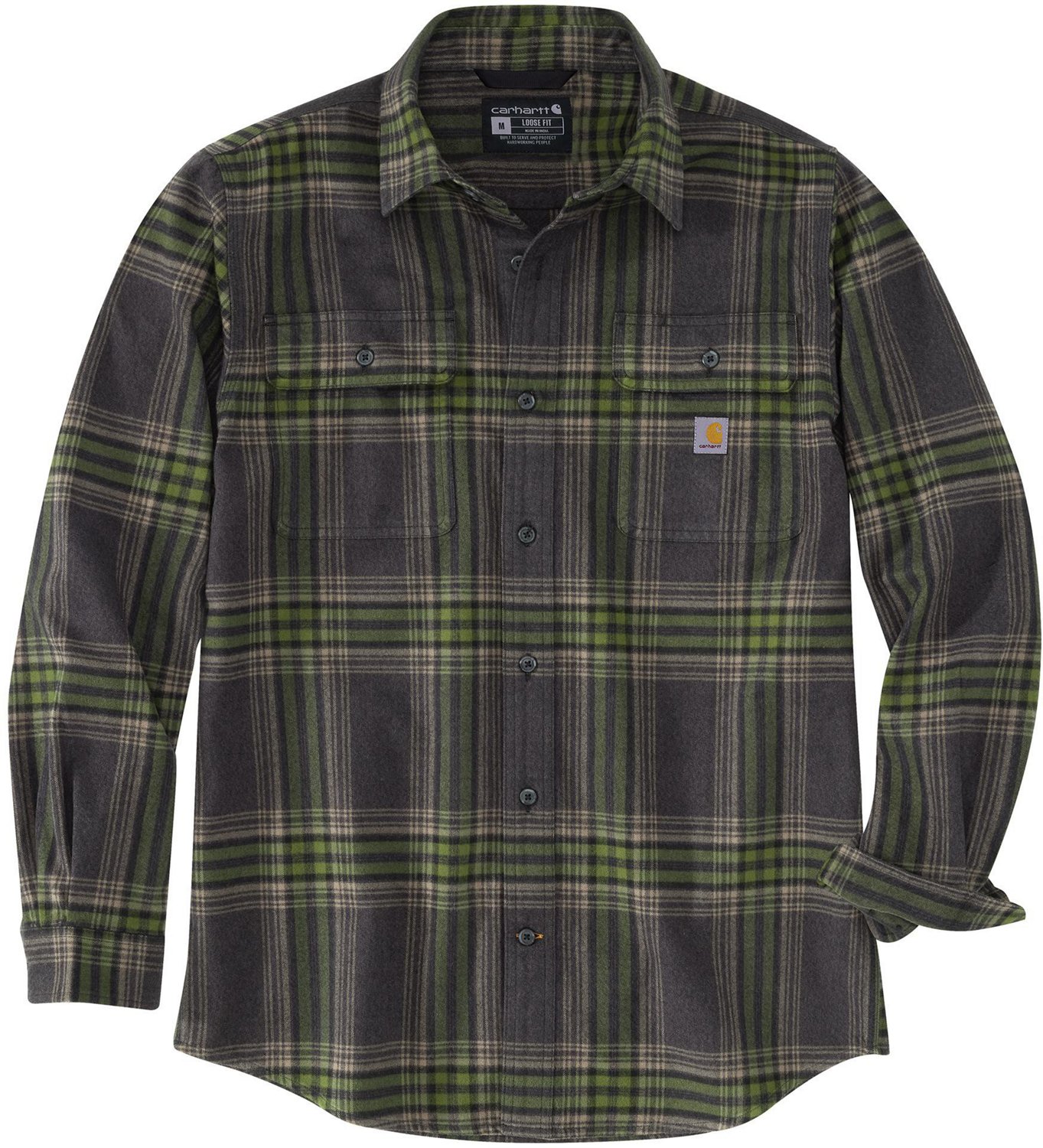 Carhartt Men's Heavyweight Flannel Long Sleeve Plaid Shirt