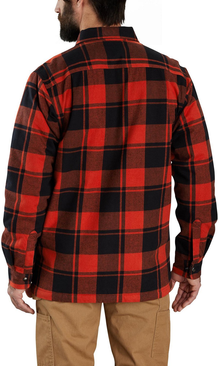 Carhartt Men's Sherpa Lined Flannel Shirt Jacket - view number 2
