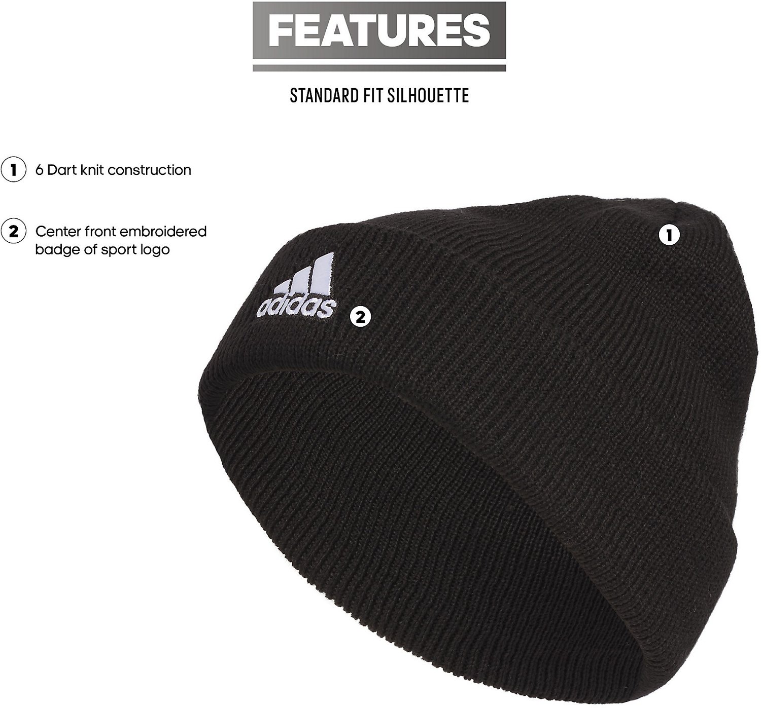 adidas Men's Team Issue Fold Beanie                                                                                              - view number 5