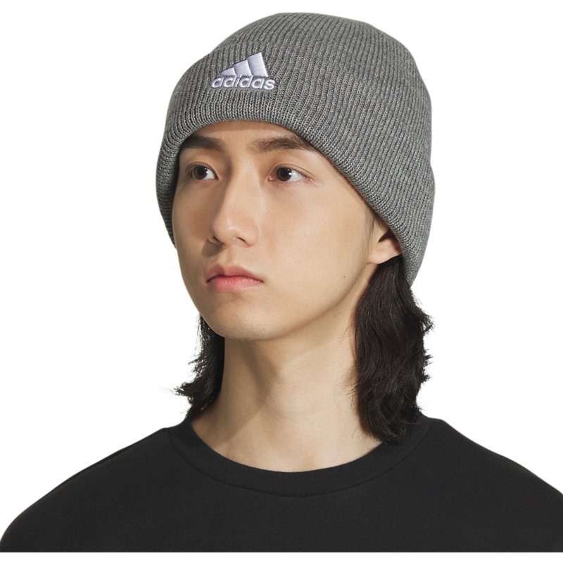 Men's adidas Team Issue Fold Beanie Hat Color: Light Grey Size: N/A