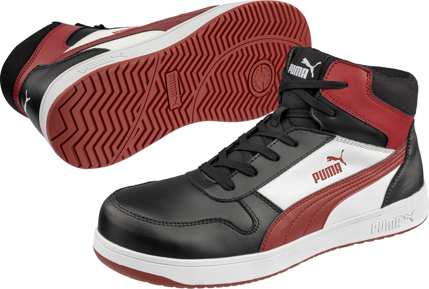 PUMA Men's Safety Frontcourt Mid Leather EH Shoes - view number 4