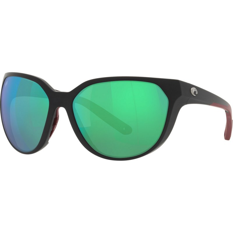 Costa Women&rsquo;s Mayfly Mirror Square Sunglasses Black/Green - Case Sunglasses at Academy Sports