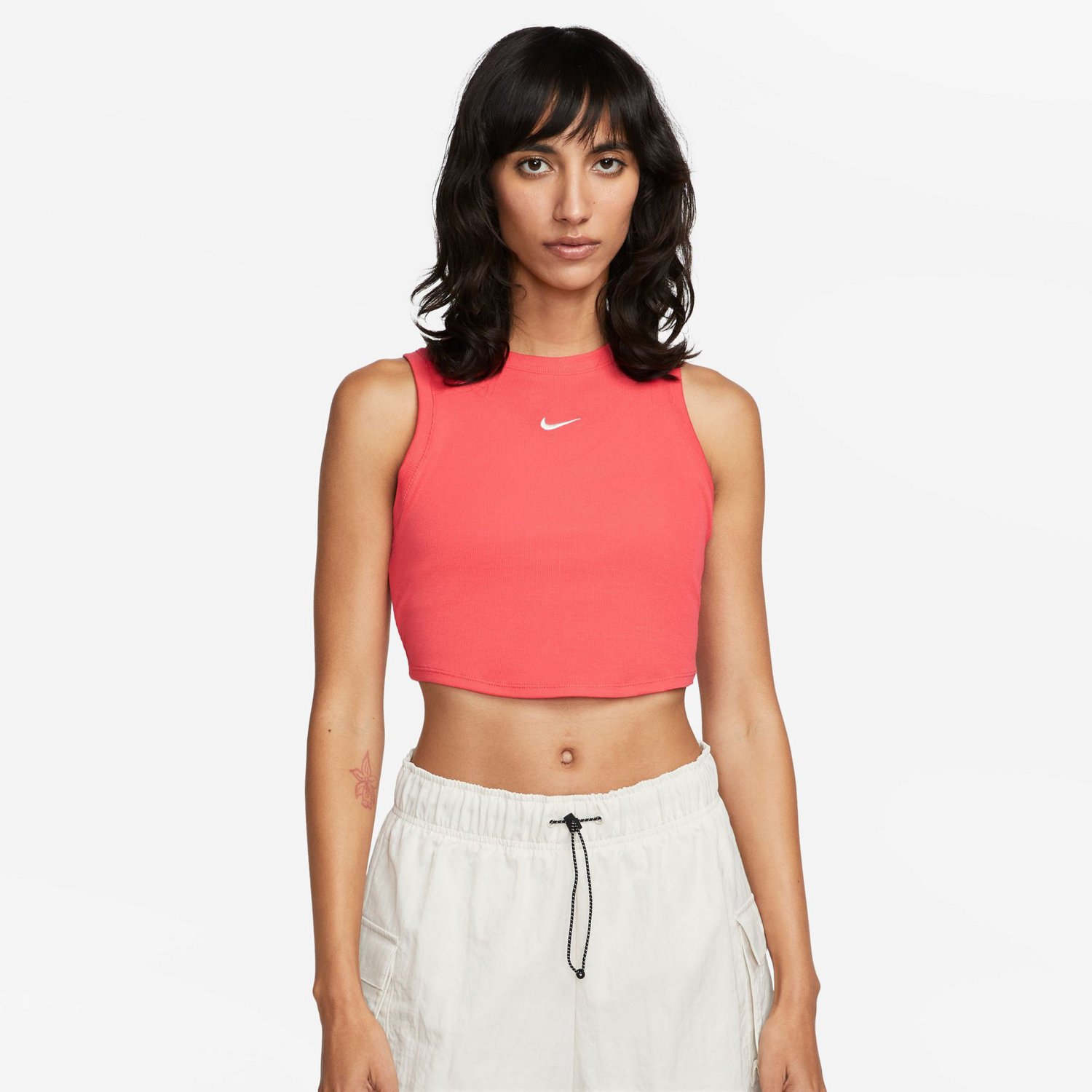 Nike Women's Sportswear Essentials Ribbed Cropped Tank Top | Academy