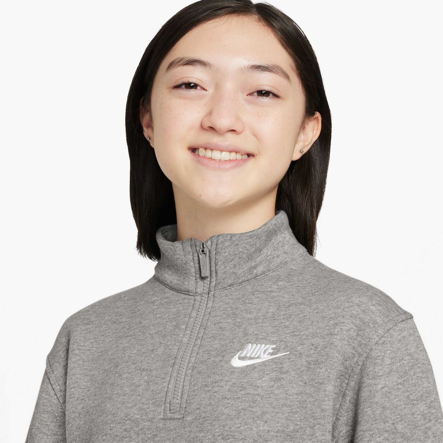 Nike Girls' Sportswear Club Fleece 1/2-Zip Pullover - view number 3